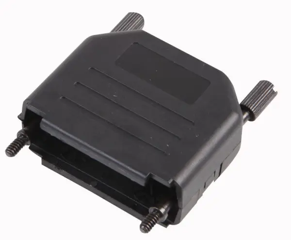 MH CONNECTORS Capot D-Sub en plastique, entrée par le haut, noir, 15 broches