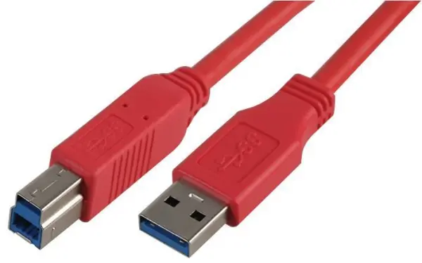 Pro Signal - Câble USB 3.0 mâle A vers mâle B 2m, Rouge