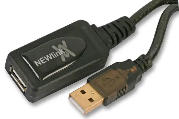 NEWLINK Cavo USB 2.0 Attivo con Ripetitore, 25m Nero