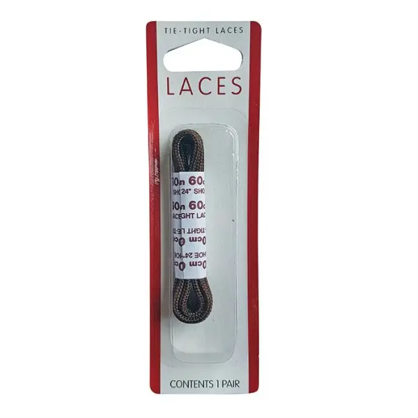 Fine Round Shoe Lace, Brown, 60cm