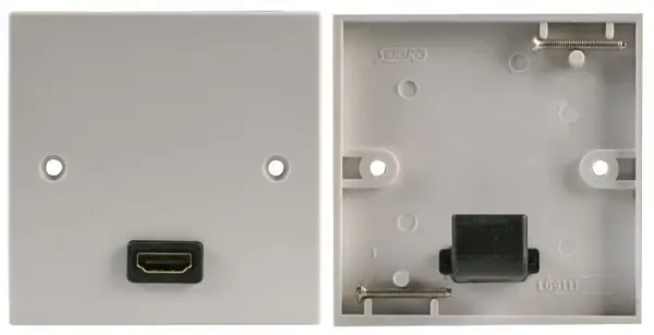 HiLo 1-Gang AV Wall Plate with 90° HDMI Female Port