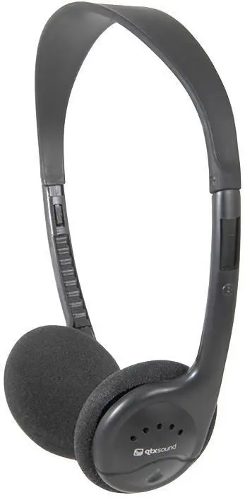 AV LINK Lightweight Stereo Headphones, Grey/Silver, 3.5mm Jack