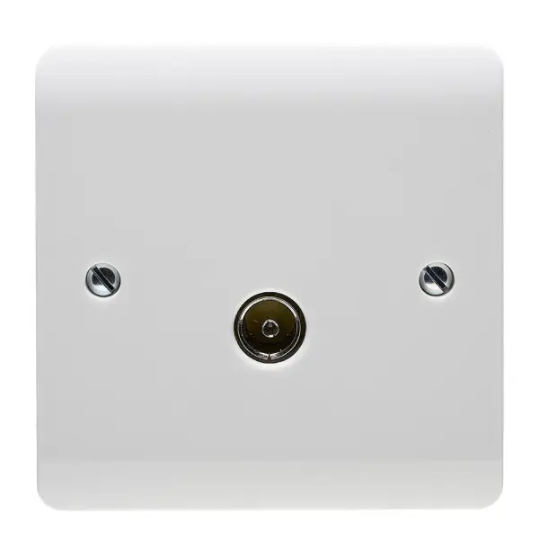 CRABTREE Instinct - Μονόπριζο Κοαξιακό Πρίζο, Λευκό