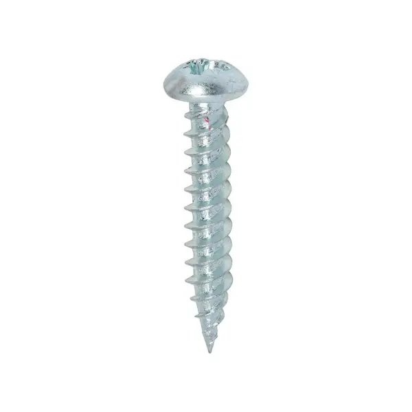 Timco Twin-Threaded Woodscrews, PZ, Round, Zinc (Size 8x1in, 200 Pack)