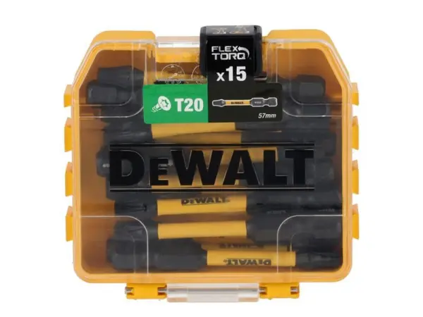 DEWALT EXTREME FlexTORQ TORX Bits - T20 x 57mm (Tic Tac of 15)