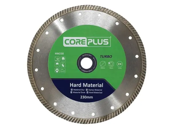 CorePlus HM230 Turbo Diamanttrennscheibe für harte Materialien, 230mm
