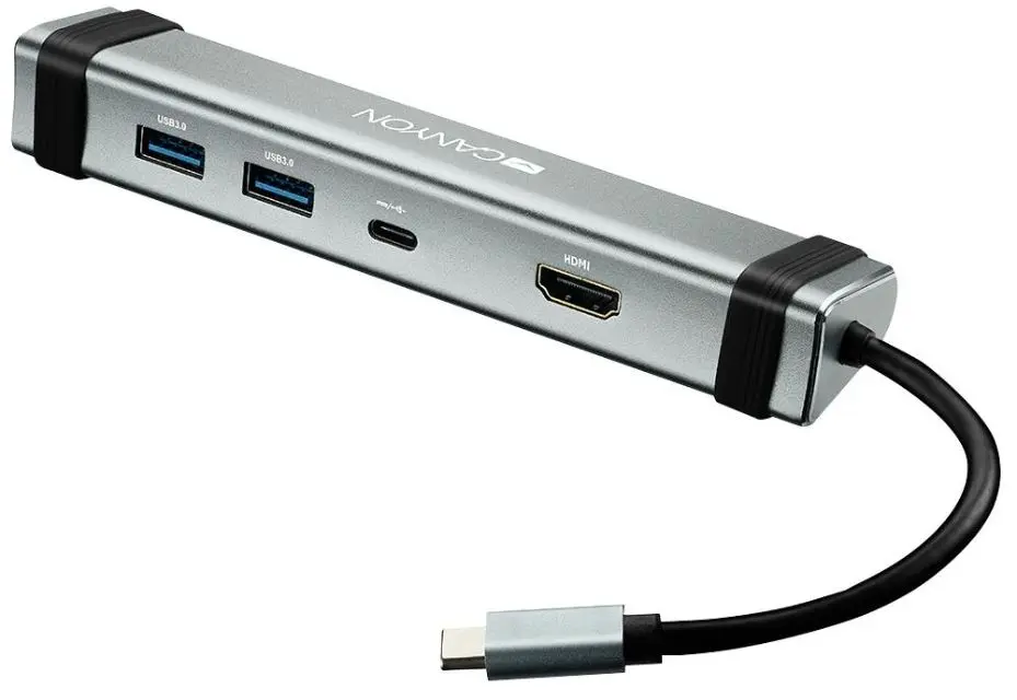 CANYON Adaptador USB-C Multifunción 4 en 1 con HDMI 4K y Power Delivery