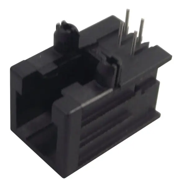 TE CONNECTIVITY Right Angle RJ22 Jack, 4P4C, Gold Plated