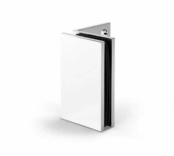 Bohle Bilbao Kątowy Złączka Szklana do Ściany – Chromowany połysk