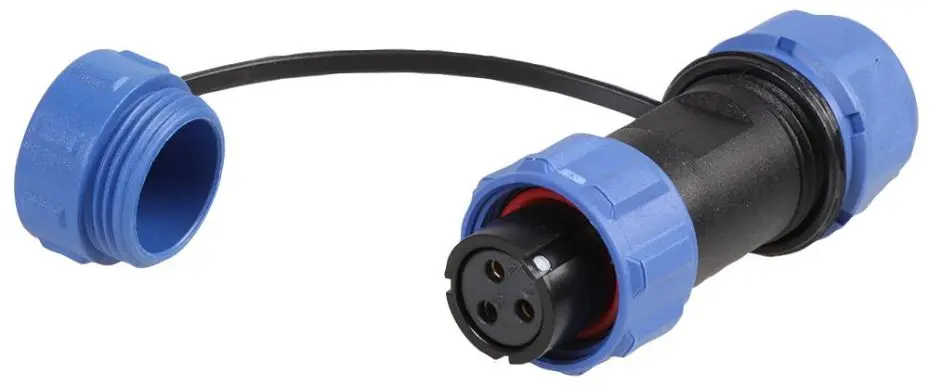 PRO ELEC 3極ねじ込み式コネクタソケット IP68対応