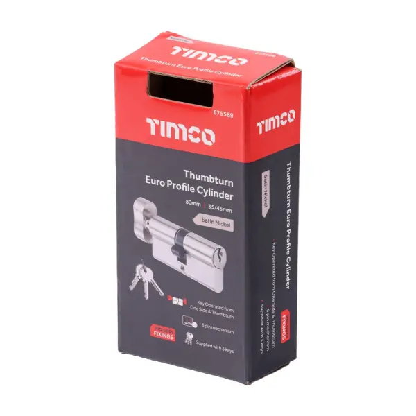 Cylindre Euro à poignet Timco 80 (35/45)