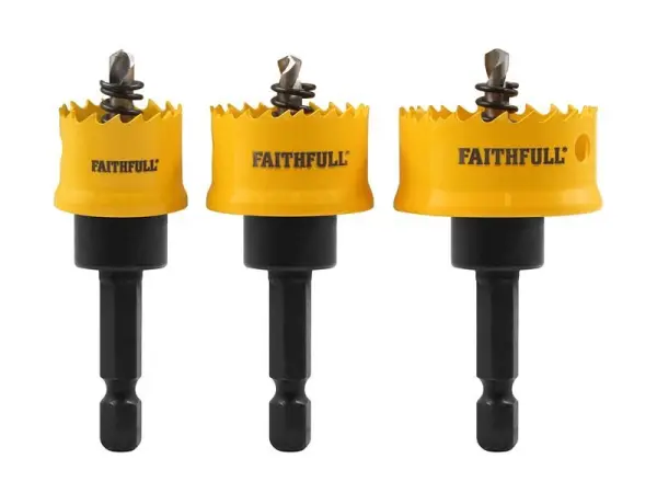 Faithfull Mini Holesaw Set - 3 Piece