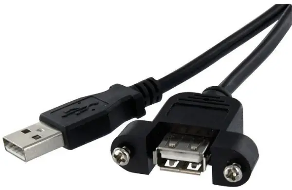 Startech 0.3m USB A Plug naar A Socket paneelmontage kabel