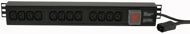POWERDATA TECHNOLOGIES PDU a 12 Vie IEC C13, Spina C14, Cavo di Alimentazione 3