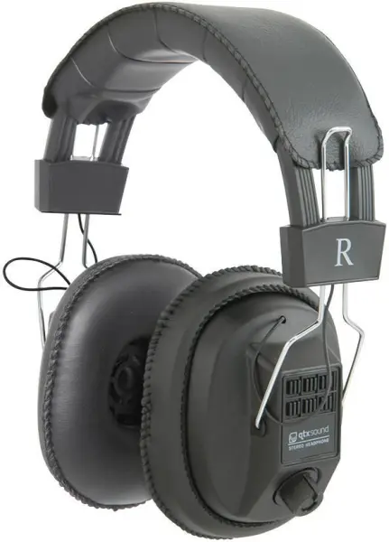 AV LINK Hi-Fi Headphones with Mono/Stereo Switch, Black