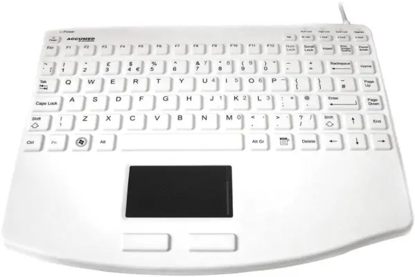 ACCURATUS AccuMed Teclado Médico Antibacteriano IP67 con Panel Táctil, Blanco