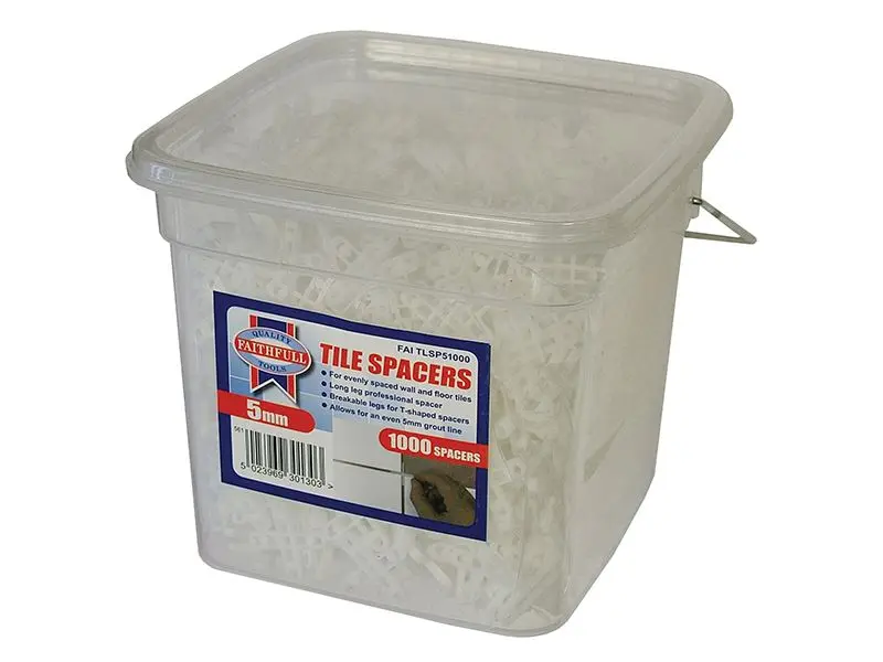 Faithfull Fliesenabstandshalter Langschenkel 5mm (Eimer 1000 Stück)