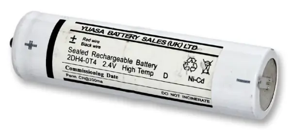 YUASA Batteria Ni-Cd 2.4V 4Ah per Luci di Emergenza (2 Celle D)