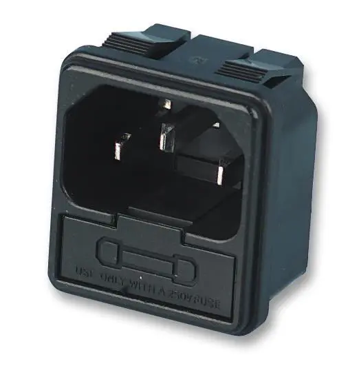 MULTICOMP Snap-Fit IEC Fused Inlet 10A 250VAC