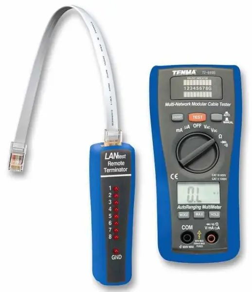 TENMA 2-in-1 LAN-Kabeltester und digitales Multimeter