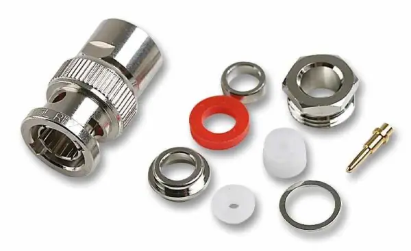 Amphenol RF koaxiální BNC přímá zástrčka, 50 Ohm, pozlacená