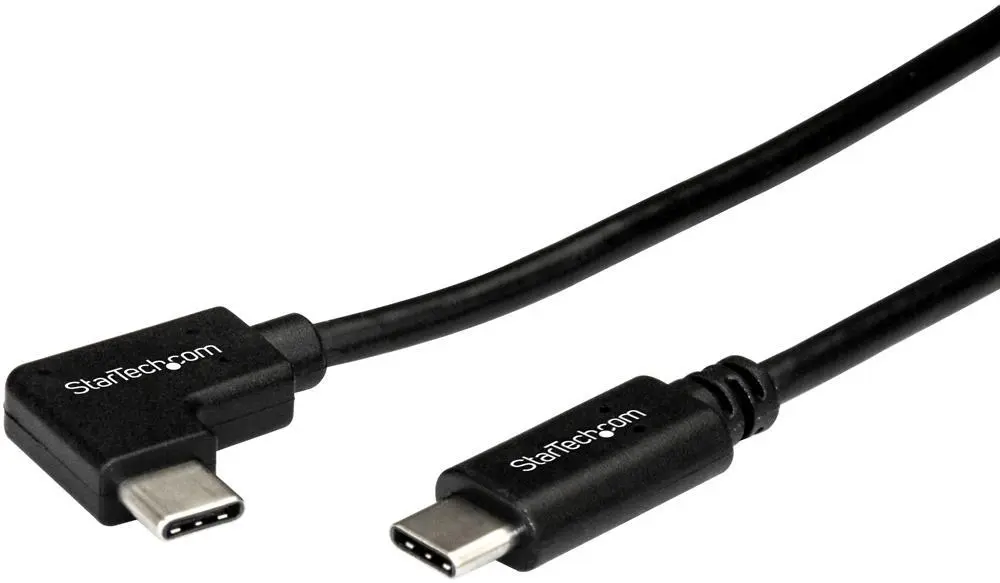 STARTECH USB-C オス 90度 オス USB 2.0ケーブル 1m ブラック