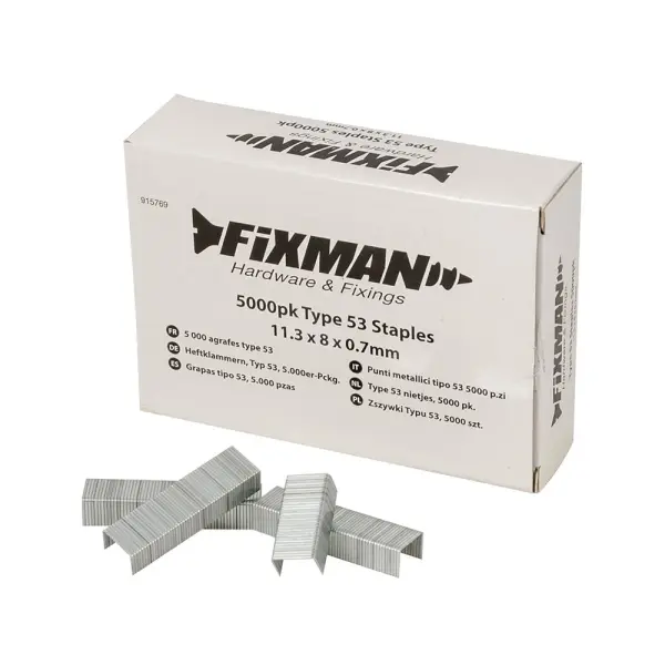 Fixman 53 Agulhetas, 5000 Unidades, 11,25 x 8 x 0,75mm