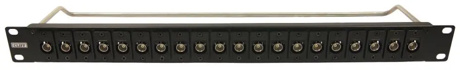 CLIFF CP30191 1U 20-Port XLR Rozvaděč s BNC konektory 75 Ohm, černý