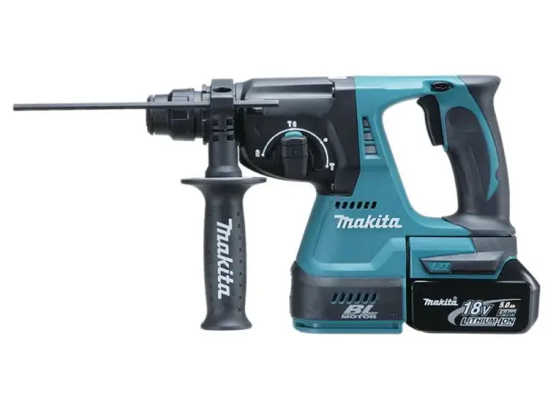 Makita DHR242RTJ Trapano Martello SDS Plus 18V Brushless con 2 Batterie 5.0Ah