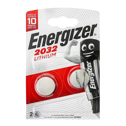 Timco - Pile bouton Lithium Energizer CR2032 3V, Lot de 2