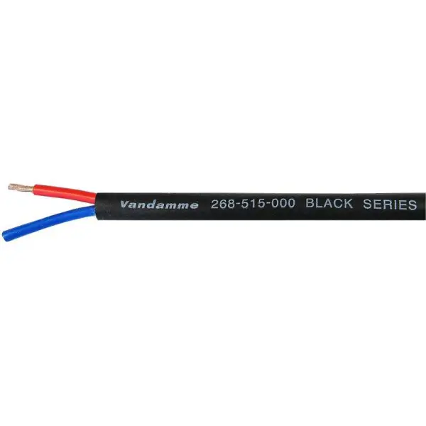Van Damme Black Series Tour Grade Speaker Cable 1.5mm² Twin-Ax 100m Reel