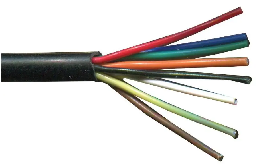 PRO POWER - Câble d'alarme 8 fibres, 0,22mm², Noir, 100m