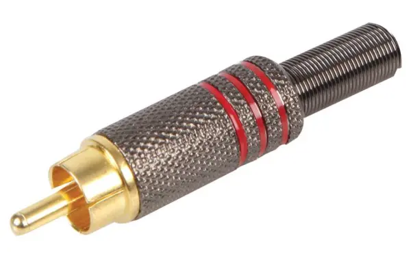 Connecteur RCA PRO SIGNAL PSG08675, Noir/Rouge, Contacts zinc