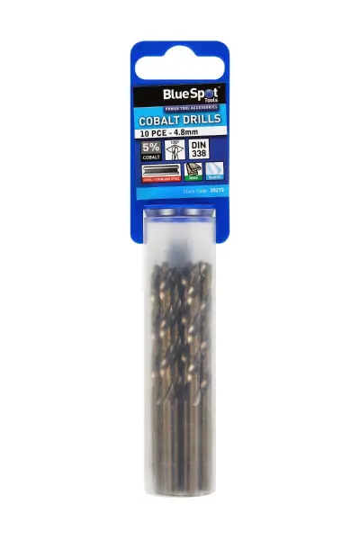 Blue Spot Tools - Set Gerudi Kobalt 10 Keping 4.8mm