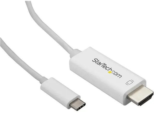 StarTech Καλώδιο USB-C σε HDMI, 1m, Λευκό, Υποστήριξη 4K
