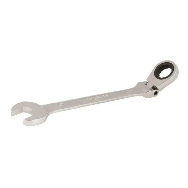 Silverline Flexible Head Ratchet Spanner - 27mm, Chrome Vanadium