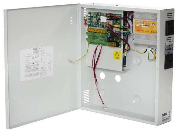 HAYDON AC/DC CCTV Power Supply with UPS, 12V DC, 10A, 80W