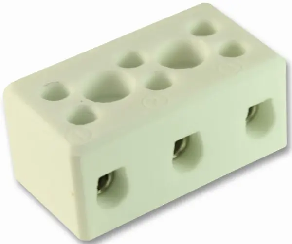 CAMDENBOSS Ceramic Terminal Block, 3-Way, 41A, 1000°C