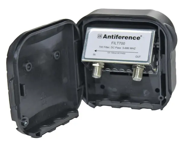 ANTIFERENCE מסנן ראש תורן, 5-686MHz, חיבורי F-Type