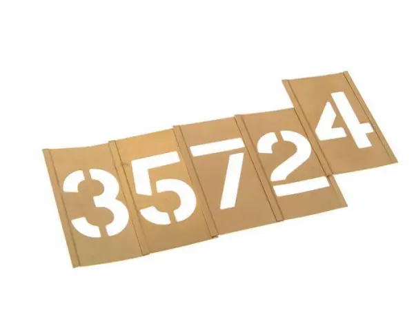 Kit de Estênceis de Latão Entrelaçados - Números, 5 cm