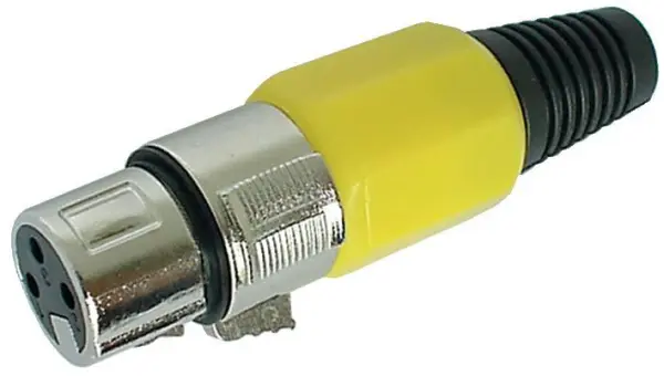 HiLo Presa XLR, 3 Poli, In-Line, Gialla