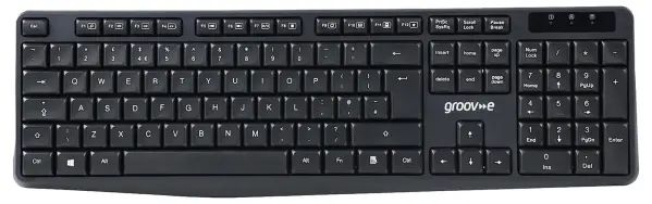 GROOV-E Wireless USB Keyboard, Black