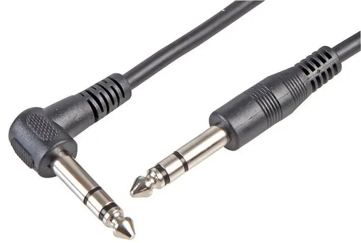 PRO SIGNAL Audio kabel 6,35mm stereo Jack Plug to Plug, 6m černý