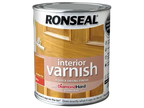 Ronseal Quick Dry Gloss Varnish Antique Pine, 250ml