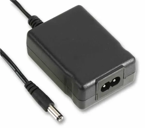 Powerpax 9V 1.6A Desktop Power Supply, 15W, IEC C8, 2.1mm Plug