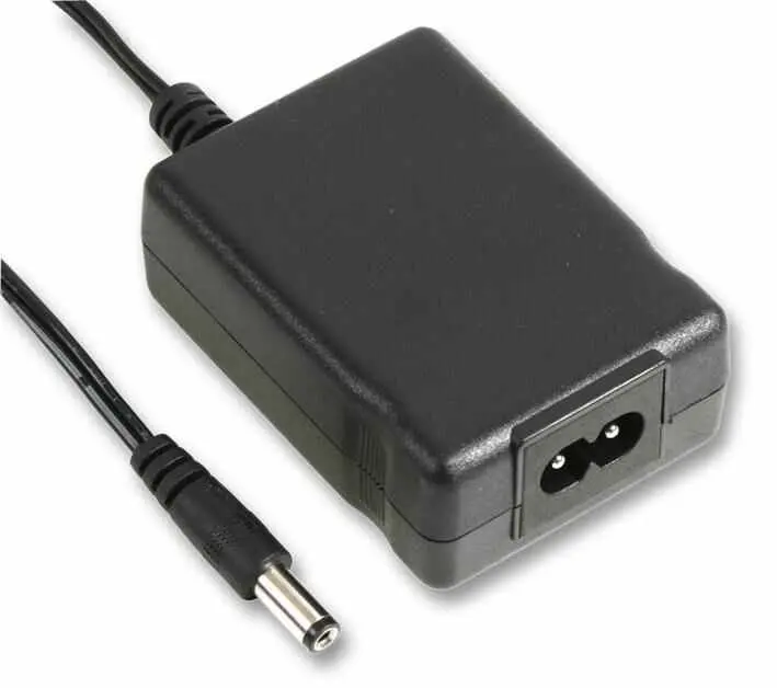 Powerpax 9V 1.6A Desktop Power Supply, 15W, IEC C8, 2.1mm Plug