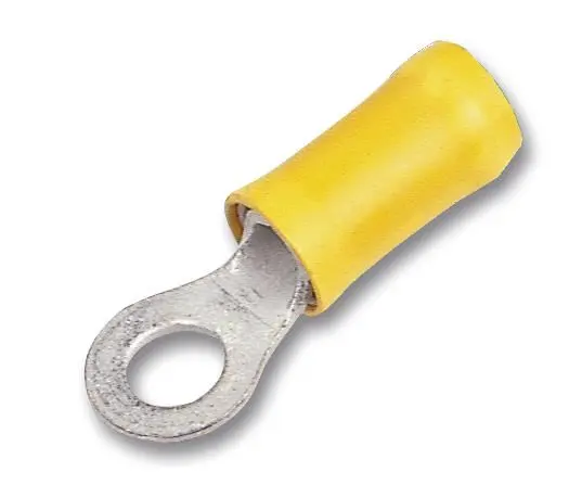 TE Connectivity PIDG Ring Crimp Terminal, M5, 10AWG, Yellow, 50 Pack