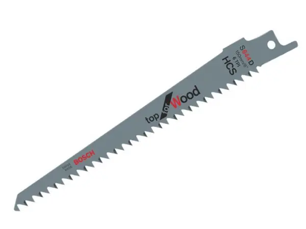 Bosch S 644 D Reciprocating Saw Blade, 150mm, 6 TPI (Pack of 5)