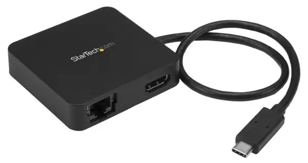 STARTECH Adaptador Multiportas USB-C para USB-A/HDMI/RJ45, Preto