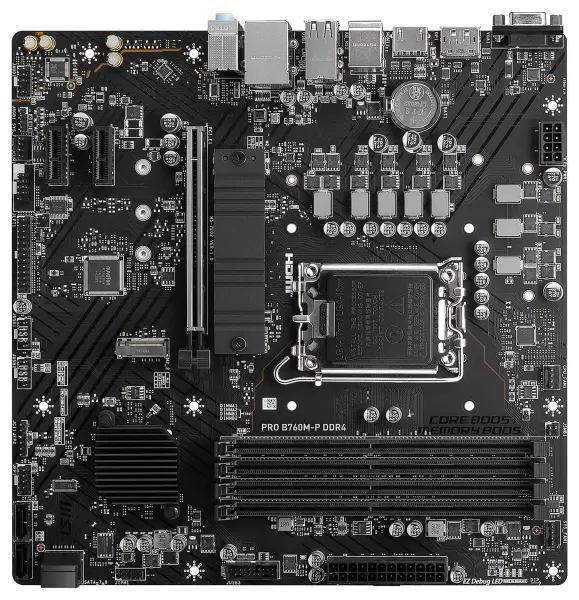 MSI PRO B760M-P DDR4 Socket 1700 Micro ATX Motherboard